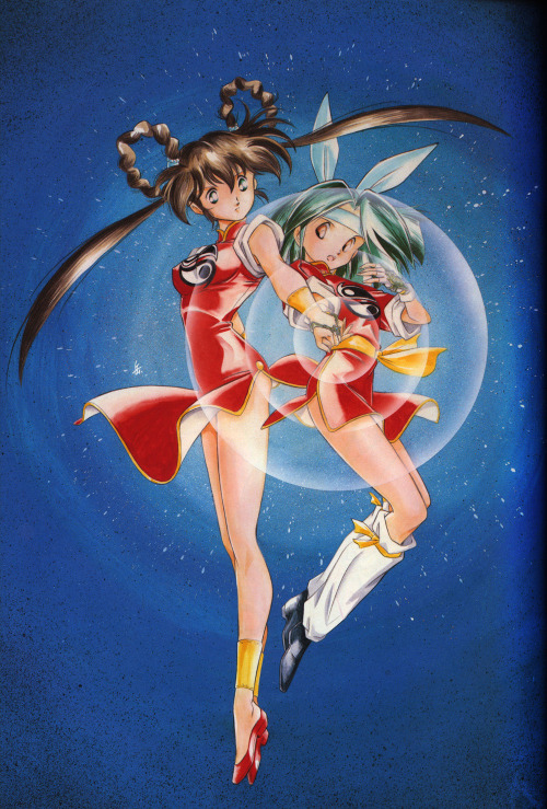 magicalgirlproject:  Yohko with her sidekick and protegé, Ayako. Official art