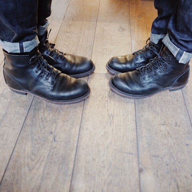 redwingshoestoreamsterdam:  Two Beckman and dry denim minds a like with Peter | Red