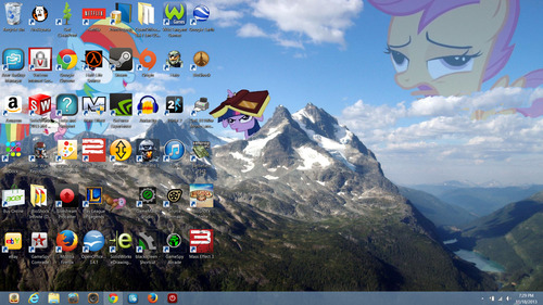 Reblog with your desktop background, no cleaning