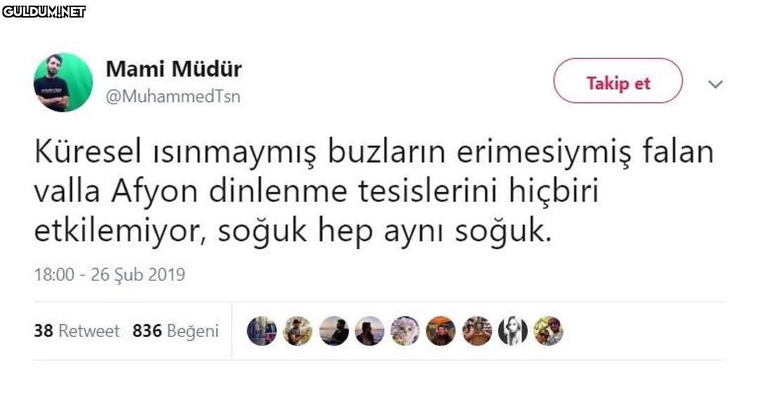 Küresel isınmaymiş...