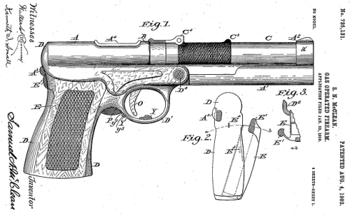 historicalfirearms:Samuel McClean’s Semi-Automatic PistolPerhaps best know for designing what would 