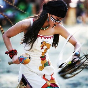 nativefaces:  (Mexica) Aztec dancers.  