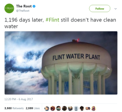 spaffy-jimble:  destinyrush:  1202 days…Our govt can spend millions on bombing countries like Syria, but can’t replace the lead pipes in Flint.  The Amerikan state can spend millions to keep oil corporations happy, but can’t replace the lead pipes