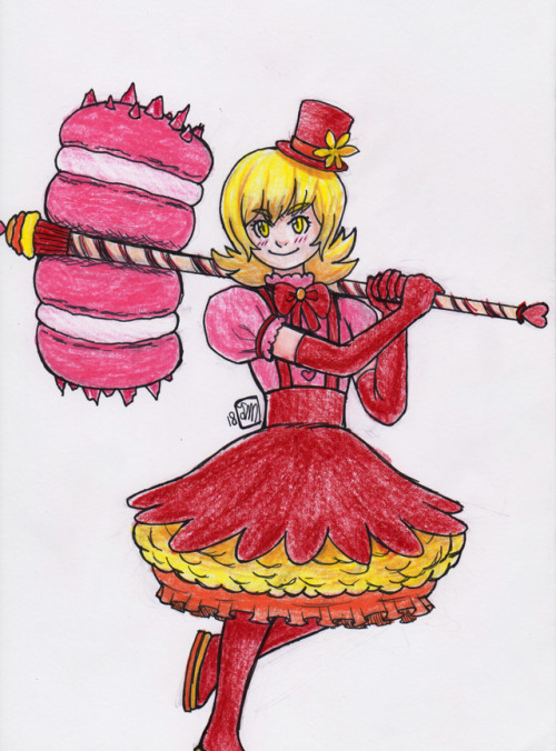 My half of an art trade with @essustra of her cupcake magical girl, Vesper!!!
