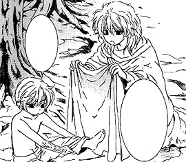Akatsuki no Yona Chapter 105Yellow Dragon (Zeno) meeting the White, Blue, and Green