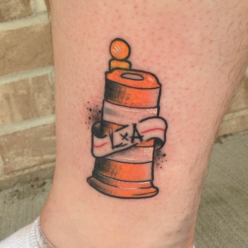 fuckyeahtattoos:  Construstion Tattoo by Kyle Evans at Tribute Tattoo Parlor in Waterford,