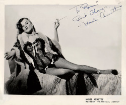 Marie Annette       (Aka. Robin Savoy)Vintage Promo Photo Personalized To Fellow