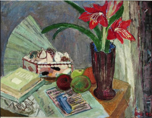 huariqueje: Still Life with Amaryllis  -     Tove Jansson Finnish, 1914-2001 Oil