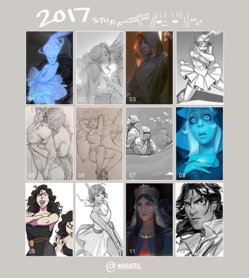 So! 2017. Not that great a year for personal art. I did do a few things I really love, but I haven’t