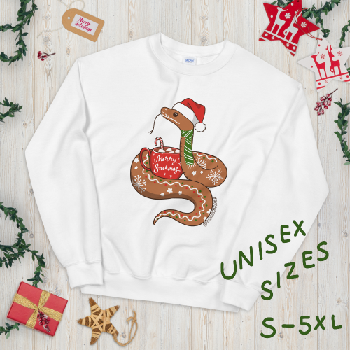 Holiday hoodies & sweatshirts are live in my shop! Three different versions on black, red, or wh