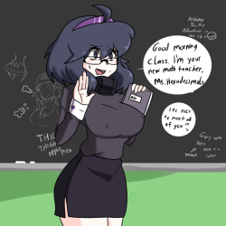 protoscene-ddf: Your new math teacher for this semester,  Ms. Hexadecimals  now we know what she went crazy &gt;.&lt;she was a teacher