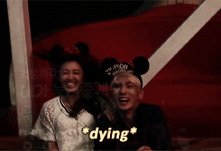 yoonmin:  eunji: his face turned so pale it became the same color as his hair 