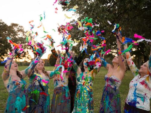 armydvm:  “The moment the first bit of paint hit my dress I was free.” Shelby’s fiancée backed out of their wedding plans right before their big day. To celebrate the start of a new chapter in her life, Shelby did a ‘trash the dress’ photoshoot.