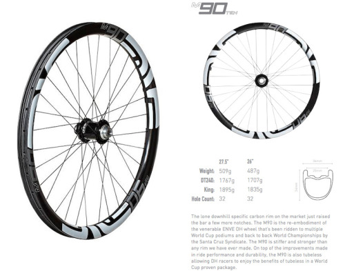 f9dtkfm: First Look: ENVE Debuts Four New Carbon Wheels (via Pinkbike) うぉおDHリムー