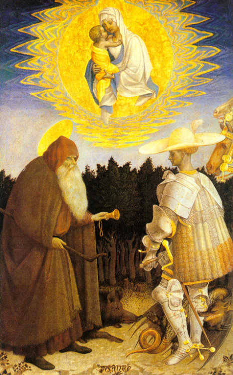 &ldquo;Madonna col Bambino e San Giorgio e Sant'Antonio Abate&rdquo; by Pisanello, c. 1450