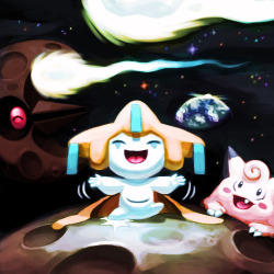 alternative-pokemon-art:  Artist A Pokemon in space by request. 