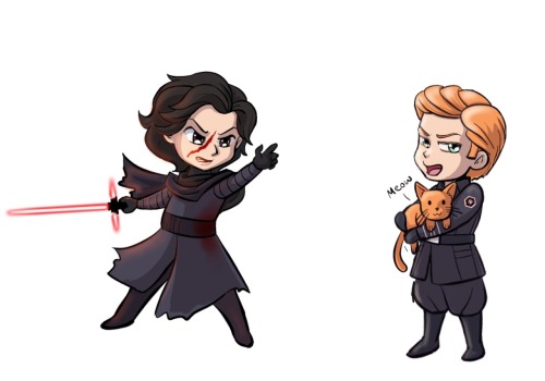 flukeoffate: More Kylo and Hux and Millicent chibis. Can’t stop won’t stop.