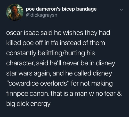 therubyjailcell:rue-bennett:rue-bennett:oscar isaac is so validsome people are asking if this is real so here’s some links to videos/quotes:finn and poe “are two men from the war who would’ve fallen in love with each other”“i should’ve just