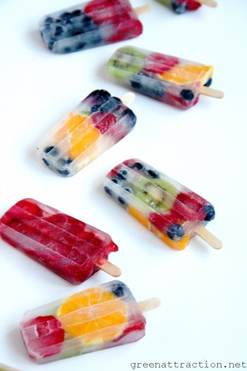 veganfoody:Fruit Popsicles with Coconut Water