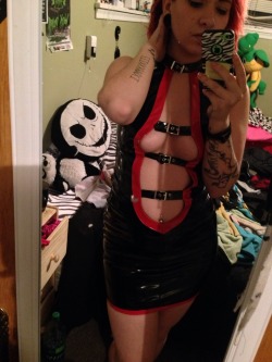 jedialexmercer:  I got 2 latex dresses for my birthday, from myself. 