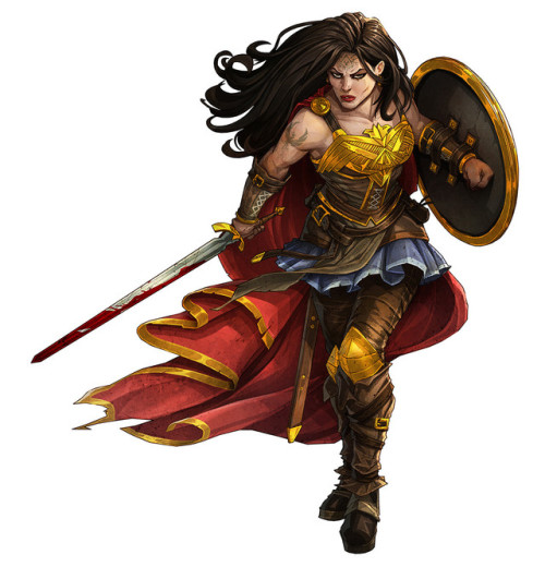 fuckyeahwarriorwomen: foxy-nerdy: Wonder Woman by Saeed Jalabi Shoulder straps!