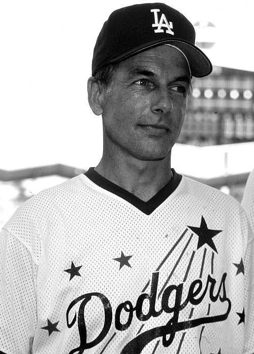 Mark Harmon at the Hollywood Stars Night at Dodger Stadium 08/12/95