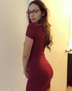 Red dress babe