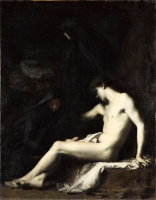 Saint Sébastien.1888.Oil on Canvas.150.5 x 118.6 cm.Musée Jean-Jacques Henner, Paris, France.Art by 