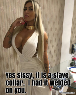 slavecaps:  slave captions chastity sissy