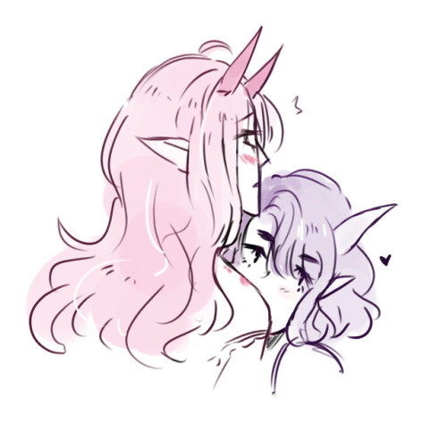 my 2 demon gals hooked up u_u ♥