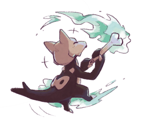 mattibee-portfolio: A dancing Alola Marowak for @sailorsplash! Thank you for the coffees!! ☕