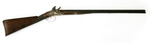 Contemporary made double barrel flintlock fowler.  Handcrafted by Allen Sandy.