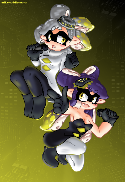 Callie and Marie as they appear in Splatoon 3′s hero mode! Here’s to hoping they drop a new album fo