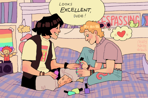 reallyhardydraws: bill &amp; ted comm for @lifeofaweed – absolutely LOVED drawing this one