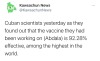 odinsblog:Cuba’s Abdala Vaccine is 92% EffectiveClinical trials on Cuba’s vaccine candidate, Abdala, have demonstrated a 92.28% effectiveness rate in its three dose application, making it one of the world’s most effective vaccines against Covid-19.