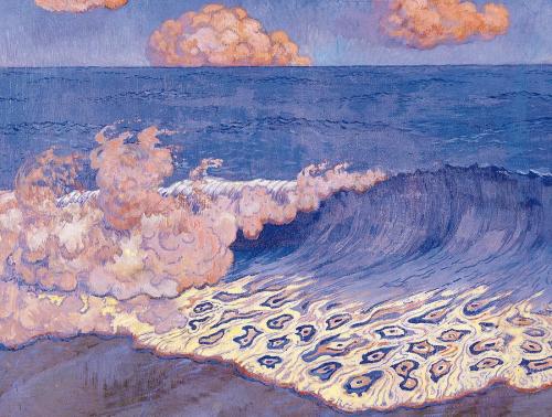 Georges Lacombe, Blue Seascape, Wave Effect, 1893