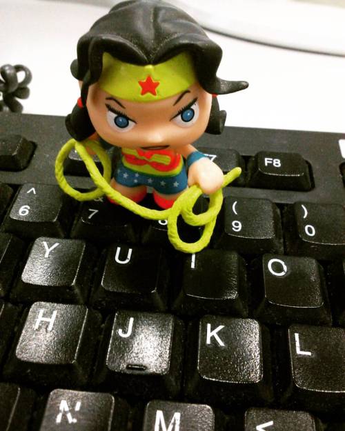 When life gets tough,she&rsquo;s got my back #wonderwoman #actionfigure #work #superheroondemand