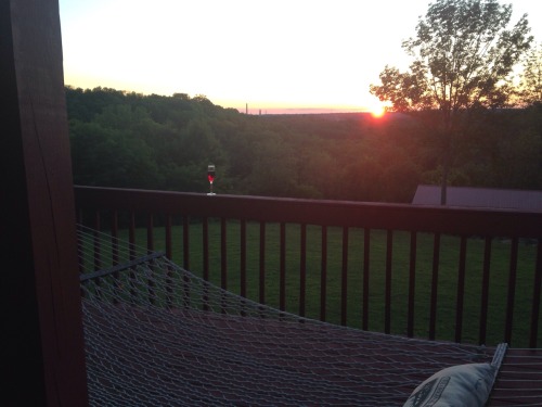 A twelve hour work day is is the illness!Hammock, wine, sunset, and my guy being home is the cure!!!