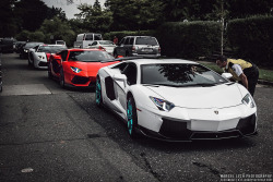 automotivated:  4x Aventador (by Marcel Lech)