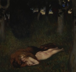 magictransistor:  Franz von Stuck, Faun a nymfa (Škádlení), 1892. 