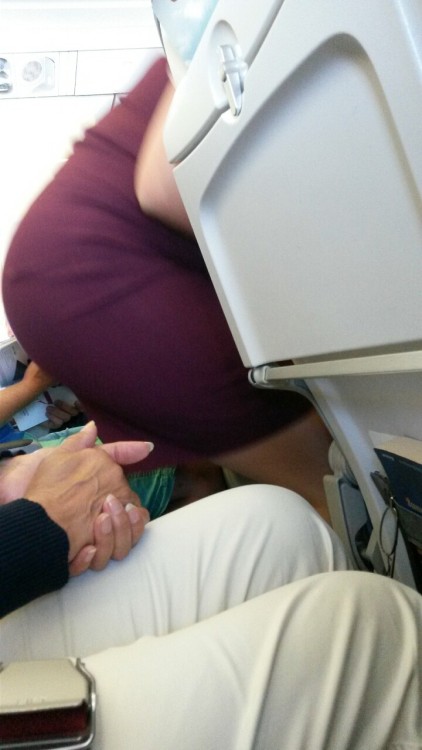 Hot flight attendant, stewardess