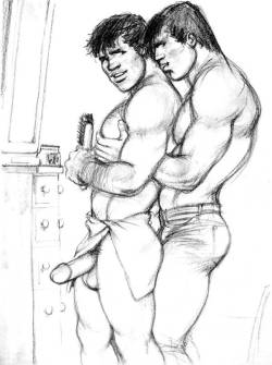 gay-erotic-art:  I just did a series on “Adam and Steve” and now the erotic art of ADAM (real name, Jack Bozzi) If you don’t already, follow my tumbler page. http://gay-erotic-art.tumblr.com/ 