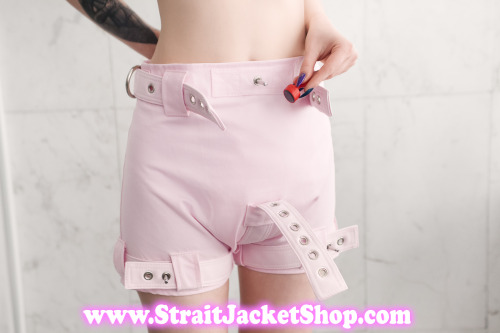 Pink Heavy Duty Lockable Diaper Cover Pants for most disobedient Asylum Patients.Will prevent Little