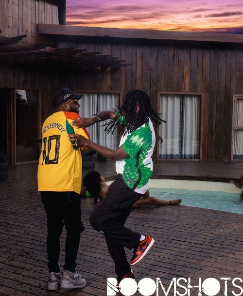 When #Stonebwoy and #Davido connect on the set of their “ACTIVATE” Music Video Shoo