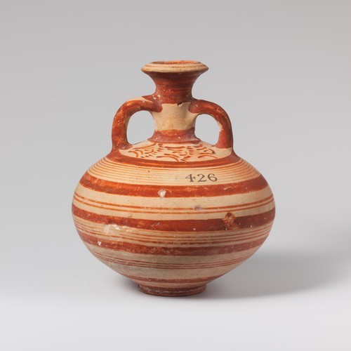 met-greekroman-art:Terracotta globular flask, Metropolitan Museum of Art: Greek and Roman ArtThe Ces