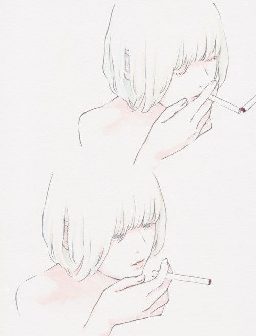 ssd-ak:煙草は吸わないけど 感覚的に吸いたくなるような時はよくあって そういうときは代わりに絵に吸ってもらう