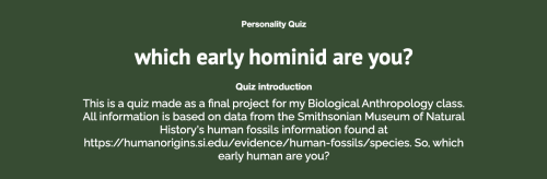 joerojasburke:OK, I’m a Neanderthal, according to this quiz (created by a student at Appa