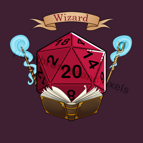 paintbrushesandpixels: Wizard d20 Next design in this series (which I’m hoping to update weekl