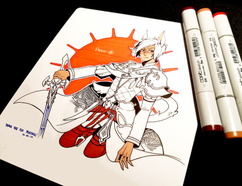 mightier:    inktober (week 2, 2017)Week 2 of Inktober was dedicated mostly to a bunch of FFXIV trades with friends of their respective Warriors of Light! 