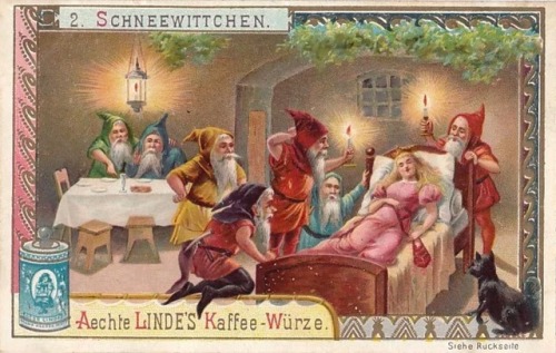 Schneewittchen / Snow White. Vintage post card. .1900.
